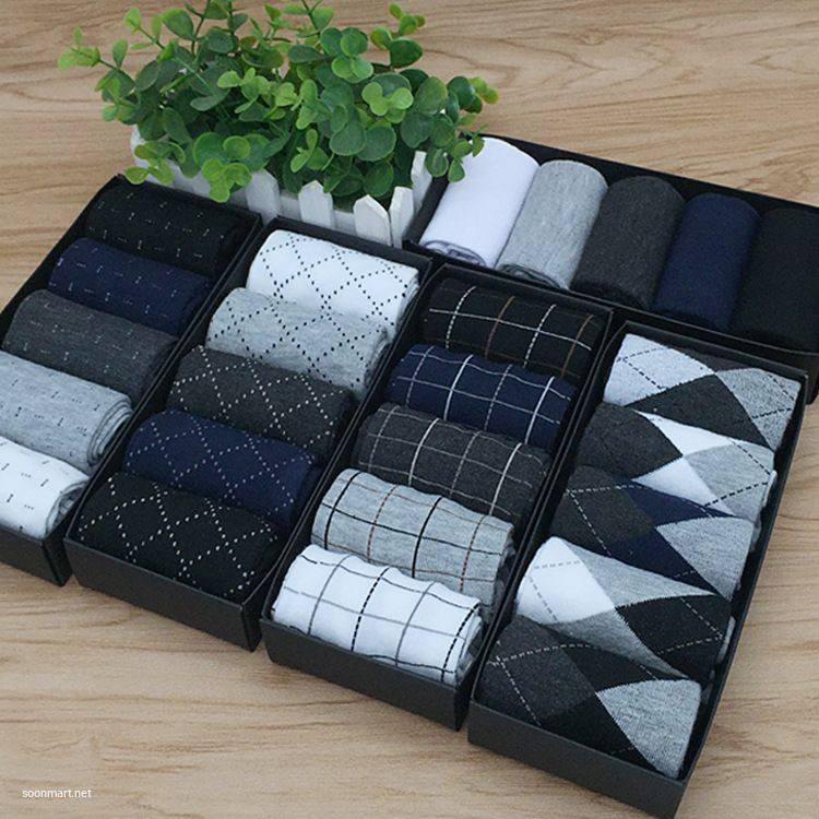Men's Plaid Argyle Casual Dress Socks - Multi-Color Pack