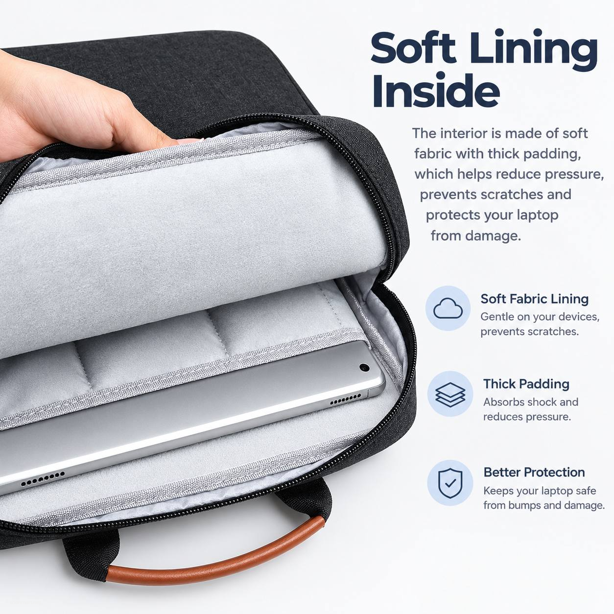 Dark Grey Multi-Pocket Tablet & Laptop Shoulder Bag with Organizer for Tech Accessories