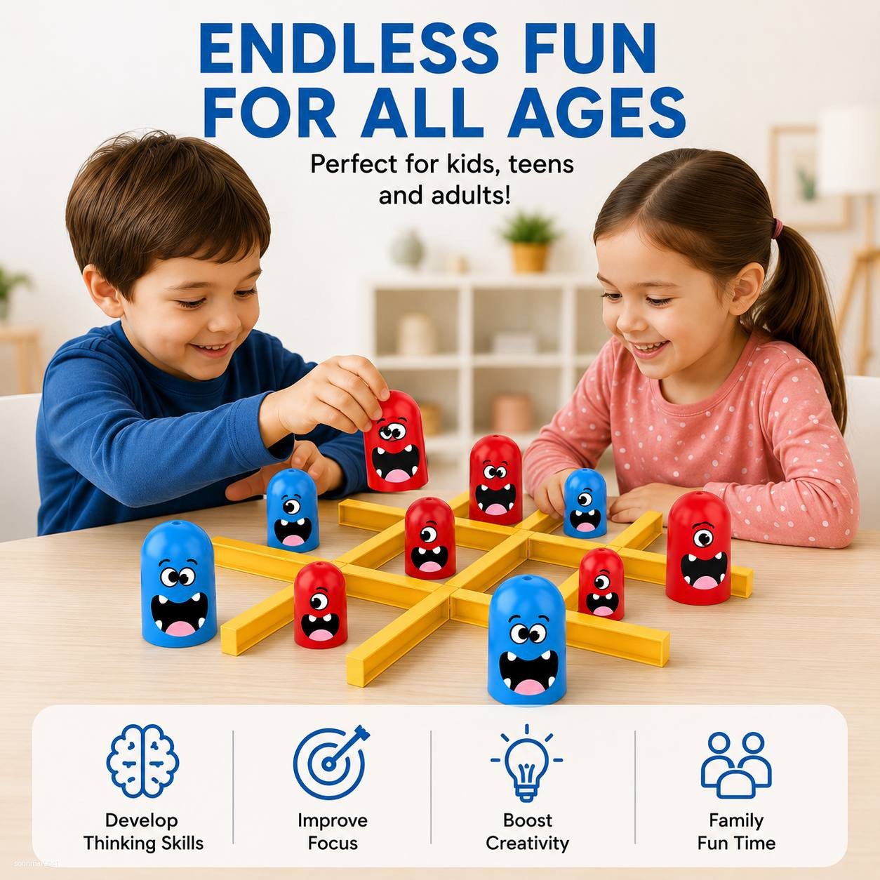 Tic-Tac-Toe Nesting Doll Game - Brain Teaser Family Fun